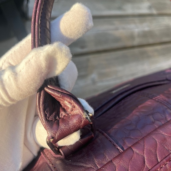 Jewell by thirty one  pebble Leather Satchel burgundy - Picture 10 of 11